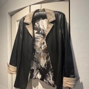 Italian Leather Jacket, Size 10